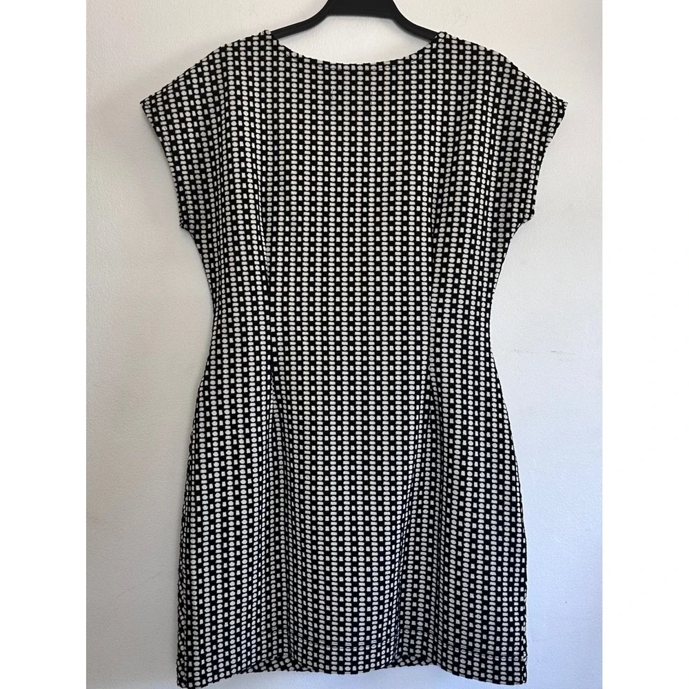Anthropologie Sat/ Sun Geometric Bow Shift Dress MP Coastal Casual Modern Chic